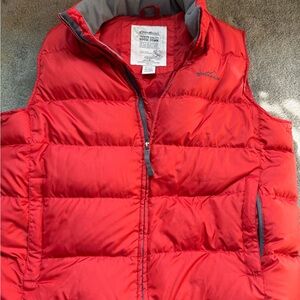 Eddie Bauer Cherry Red Down Vest
